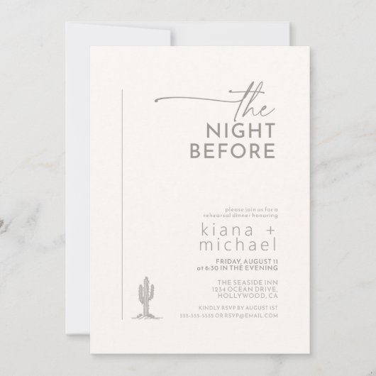 Desert Vibes Probe Dinner Elfenbeinküste ID1019 Einladung (Vorderseite)