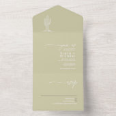 Desert Vibes Wedding Cactus Motif ID1019 All In One Einladung (Innen Boden)
