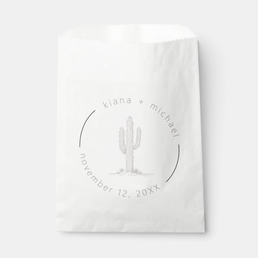Desert Vibes Wedding Cactus Motif ID1019 Geschenktütchen (Vorderseite)