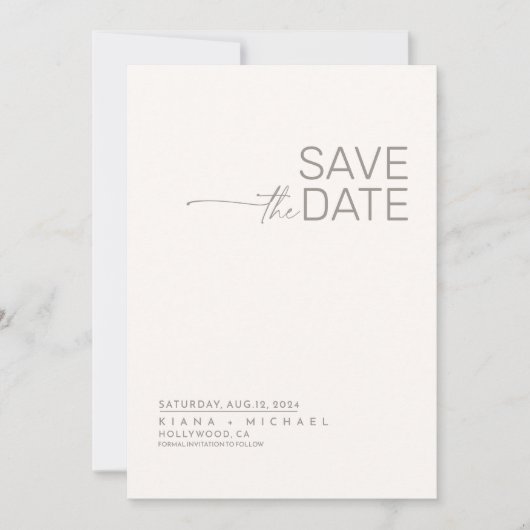 Desert Vibes Wedding Ivory Vertical ID1019 Save The Date (Vorderseite)