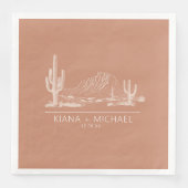 Desert Vibes Wedding Landscape Terra Cotta ID1019 Serviette (Vorderseite)