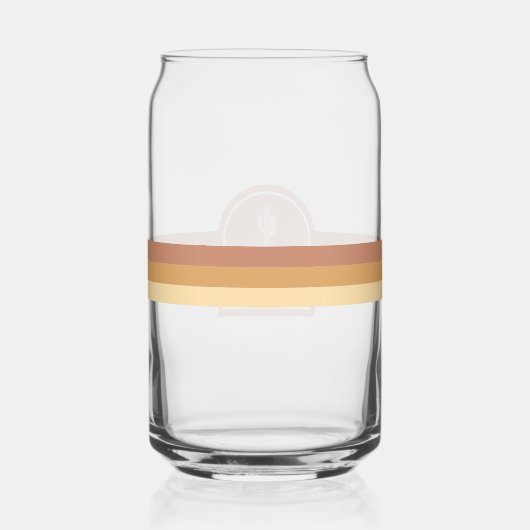 Desert Vibes Wedding Stripe Terra Cotta ID1019 Dosenglas (Rückseite)