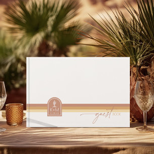 Desert Vibes Wedding Stripe Terra Cotta ID1019 Gästebuch