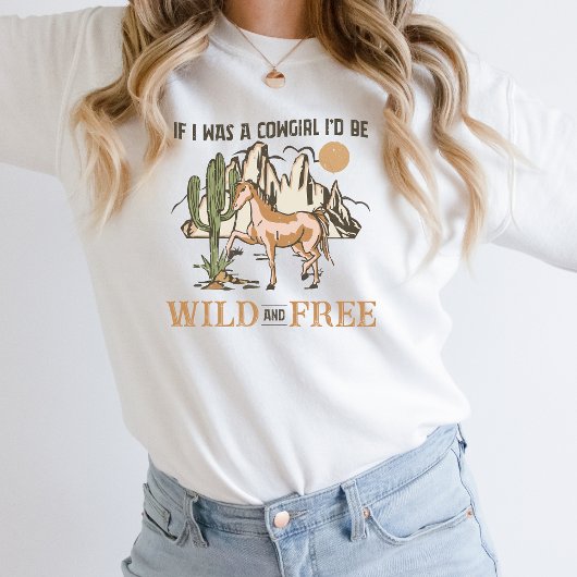 Desert Vibes Western Grafisches Sweatshirt für Fra