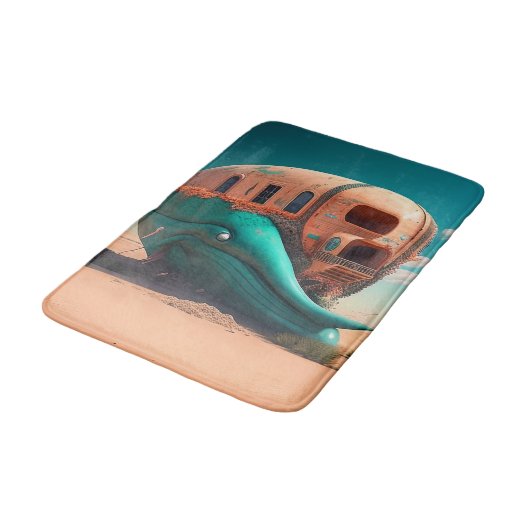 Desert Whale House Badematte (Schrägansicht)