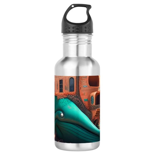 Desert Whale House Edelstahlflasche (Vorderseite)