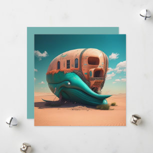 Desert Whale House Feiertagskarte