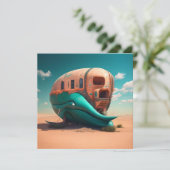Desert Whale House Feiertagskarte (Stehend Vorderseite)