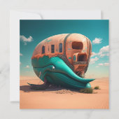 Desert Whale House Feiertagskarte (Vorderseite)