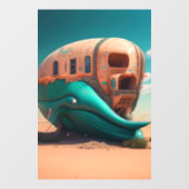 Desert whale house fensteraufkleber (Blatt)