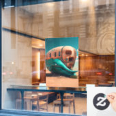 Desert whale house fensteraufkleber (Café-Fenster)