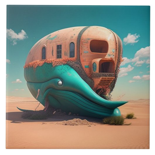 Desert Whale House Fliese (Vorderseite)
