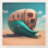 Desert Whale House Glasuntersetzer (Vorderseite)