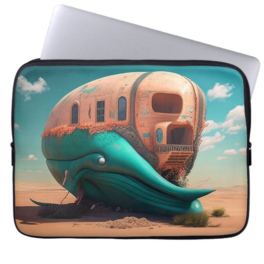 Desert Whale House Laptopschutzhülle (Vorderseite)