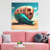 Desert whale house leinwanddruck (Insitu (Wohnzimmer))