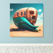 Desert whale house leinwanddruck (Insitu (Holzboden))