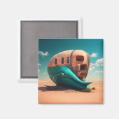 Desert Whale House Magnet (Vorderseite/Rückseite)