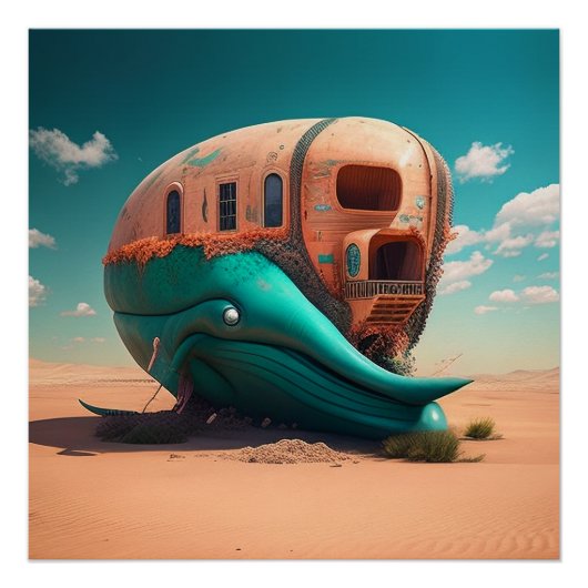 Desert whale house poster (Vorderseite)