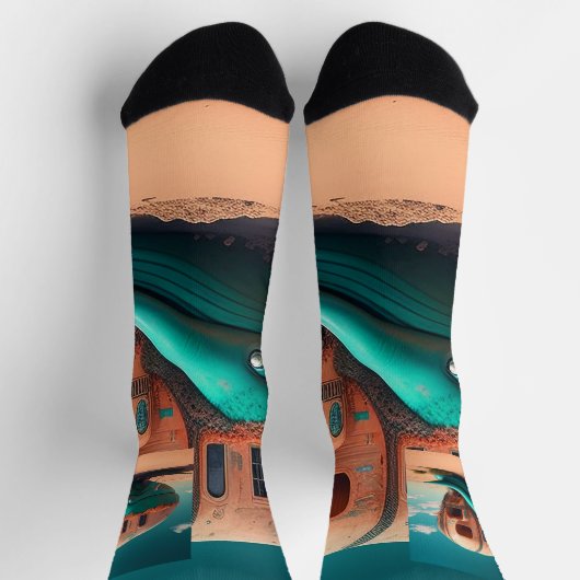 Desert whale house socken (Oben)