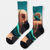 Desert whale house socken (Links)