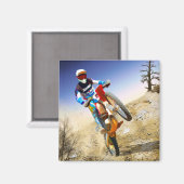 Desert Wheelie Motocross Magnet (Vorderseite/Rückseite)