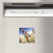 Desert Wheelie Motocross Magnet (In Situ (Geschirrspüler))