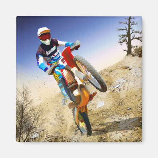 Desert Wheelie Motocross Magnet (Vorne)