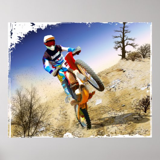 Desert Wheelie Motocross Poster (Vorne)