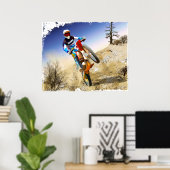 Desert Wheelie Motocross Poster (Heimbüro)