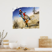 Desert Wheelie Motocross Poster (Küche)