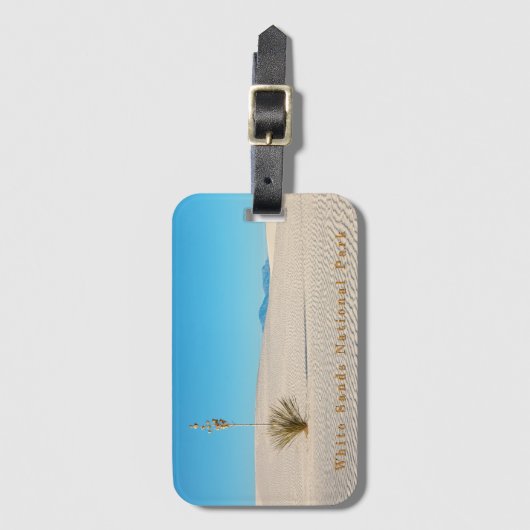Desert White Sands Landscape and Yucca  Gepäckanhänger (Vorderseite Vertikal)