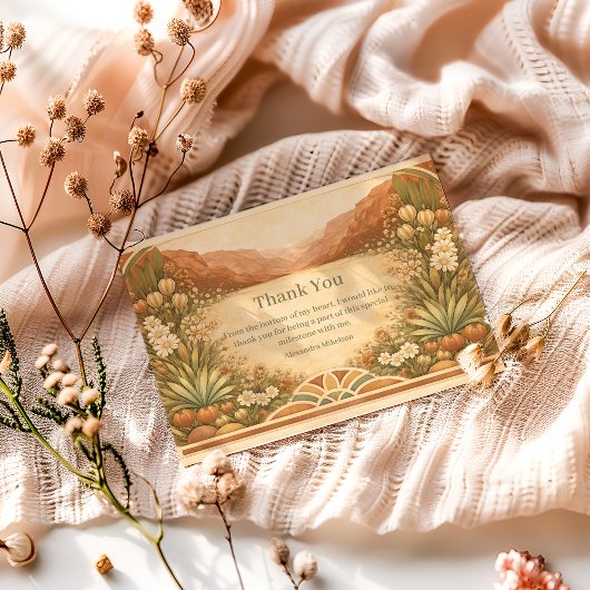 Desert Wildflower Garden Birthday Dankeskarte