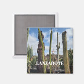 “Desert Windmill and Cactus” Magnet (Vorderseite/Rückseite)
