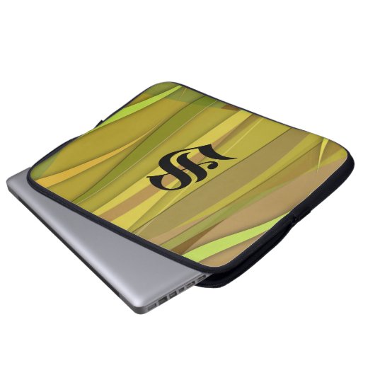 Desert Zephyr Mit Monogramm Laptopschutzhülle (Vorne Knopf)