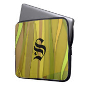 Desert Zephyr Mit Monogramm Laptopschutzhülle (Vorderseite Links)