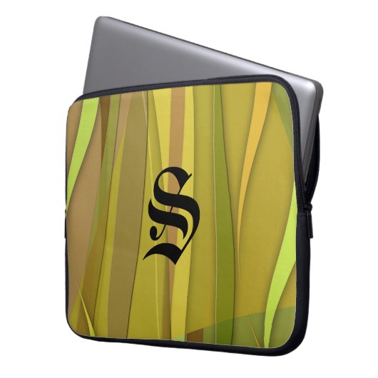 Desert Zephyr Mit Monogramm Laptopschutzhülle (Vorderseite Links)