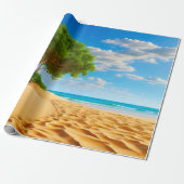 Deserted Tropical Island Sandy Beach Geschenkpapier (Ungerollt)
