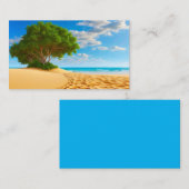 Deserted Tropical Island Sandy Beach Visitenkarte (Vorne/Hinten)