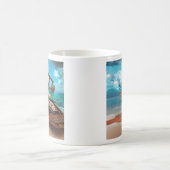 Desertiäre Ruderboote, die sich an einem abandonie Verwandlungstasse (Mittel)