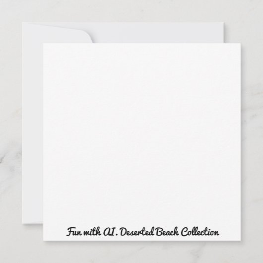 Desertiierte Boote an einem verlassenen Strand Karte (Rückseite)