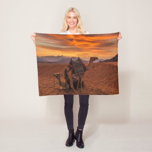 Deserts | Bactrian Camel Egypt Sand Dune Fleecedecke (Beispiel)
