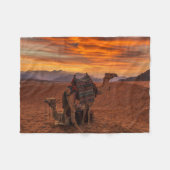 Deserts | Bactrian Camel Egypt Sand Dune Fleecedecke (Vorderseite (Horizontal))