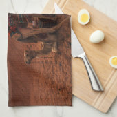 Deserts | Bactrian Camel Egypt Sand Dune Geschirrtuch (Viertel Falte)