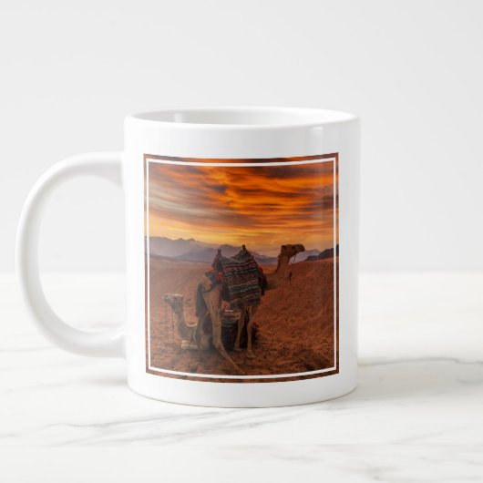 Deserts | Bactrian Camel Egypt Sand Dune Jumbo-Tasse (Links)