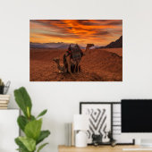 Deserts | Bactrian Camel Egypt Sand Dune Poster (Heimbüro)