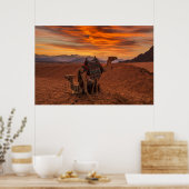Deserts | Bactrian Camel Egypt Sand Dune Poster (Küche)