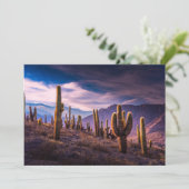 Deserts | Cactus Landscape Argentina Dankeskarte (Stehend Vorderseite)