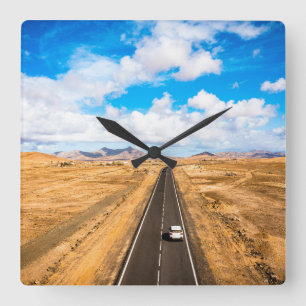 Deserts Canary Islands, Spain Quadratische Wanduhr