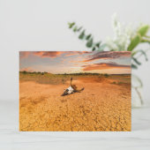 Deserts | Desert with Cow Skull Dankeskarte (Stehend Vorderseite)
