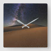 Deserts | Gobi Desert, Mongolia Quadratische Wanduhr (Vorderseite)
